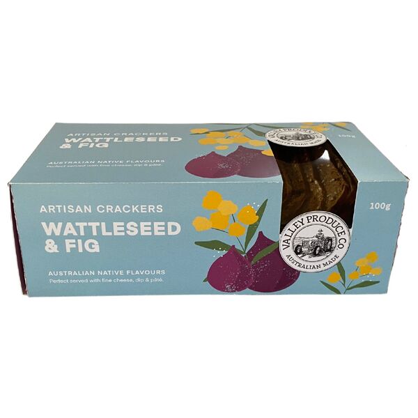 Valley Produce Co. Wattleseed & Fig Artisan Crackers 100g