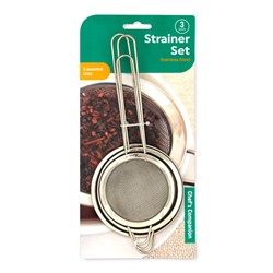 Mesh Strainer with Handles 3 Size Pack Kitchen Cooking Serving Tool