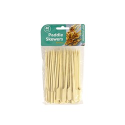 Bamboo Paddle Skewers 12cm 40 Pack Kitchen Cooking Serving Tool