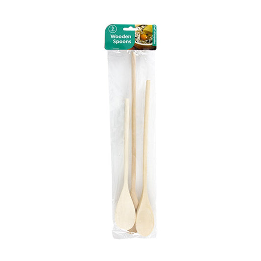 Versatile Cooking and Baking Utensils - Wooden Spoons (3 pack)