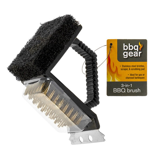 The Ultimate Grill Cleaning Tool - BBQ Brush 3-in-1