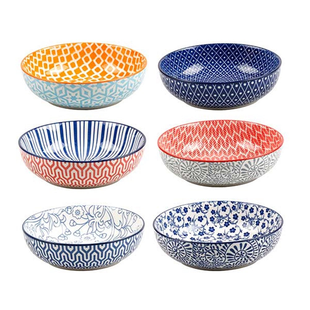 Bold Printed Ceramic Bowls 6 Pattern Design Options Dinnerware