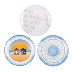 Melamine Round Dinner Plate 3 Designs Serveware