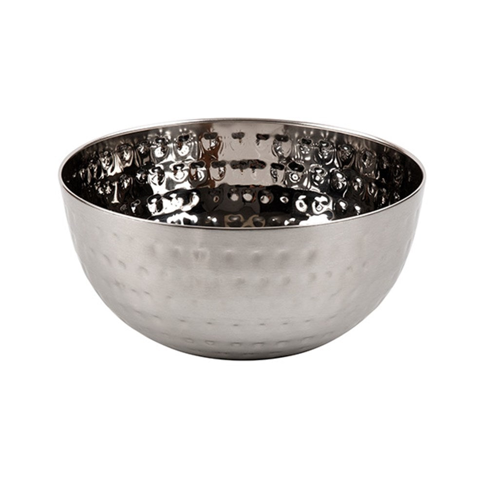 Elegant and Functional Kitchen and Serving Essential - Hammered Stainless Steel Bowl 24cm