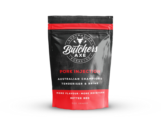 Butchers Axe BBQ / PORK INJECTION – Australian Champions Tenderiser and Brine 500g