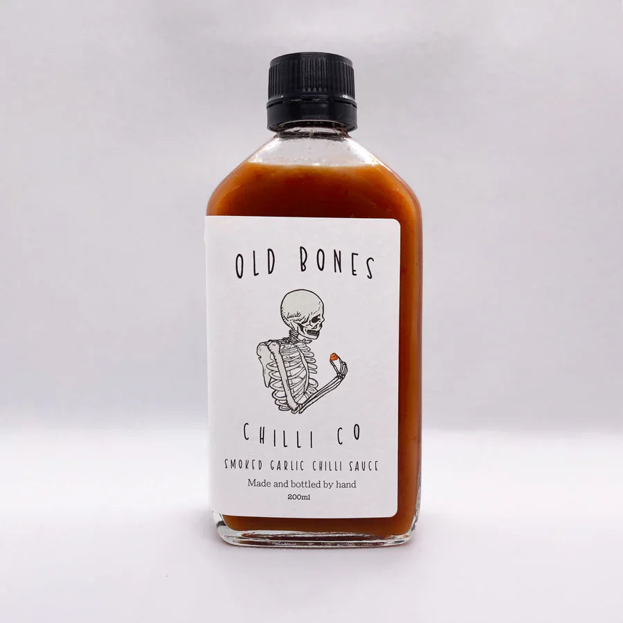 Smoked Garlic Chilli Sauce 200ml (Medium Heat Level) - Old Bones Chilli Co